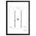 Williston Forge Baseball Bat 1885 - Picture Frame Drawing Print Paper in Gray | 20.5 H x 14.5 W x 0.5 D in | Wayfair WLFR5555 43944511