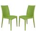 Winston Porter Quade Stacking Patio Dining Side Chair Plastic/Resin in Green | 35 H x 16 W x 18.5 D in | Wayfair 1808A2648C324C73A31F2D99FE2AA11A