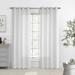 Eider & Ivory™ Galion Solid Color Semi-Sheer Thermal Grommet Single Curtain Panel Polyester in White/Brown | 63 H in | Wayfair