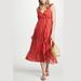 Madewell Dresses | Madewell Ruffle-Strap Wrap Dress Prairie Posies 6 | Color: Red | Size: 6