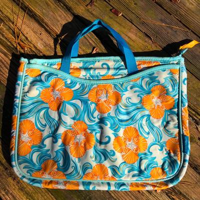 Lilly Pulitzer Bags | Lilly Pulitzer Laptop Tote In Do The Wave Print | Color: Blue/Orange | Size: Os