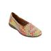 Extra Wide Width Women's The Bethany Slip On Flat by Comfortview in Multi Pastel (Size 10 WW)