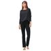 Plus Size Women's Stretch Bootcut Sleep Pants by ellos in Black (Size 34/36)