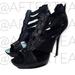 Jessica Simpson Shoes | Jessica Simpson Open Toe Striped Heeled Sandals | Color: Black | Size: 9