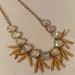 J. Crew Jewelry | J Crew Arora Borealis Gold Spike Necklace | Color: Gold/Pink | Size: Os