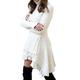 Women Elegant Dress,Fashionable Solid Cable-Knit Turtleneck Casual Long Sweater Dress for Women,Dresses for Women Party(White-M)