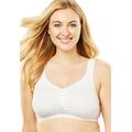 Plus Size Women's Wireless Leisure Bra by Comfort Choice in White (Size 52 G)