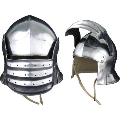Get Dressed For Battle Bellows Face Sallet Wearable 14 Gauge Steel Helmet With Liner AB0344