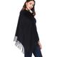 HOYAYO Cashmere Wool Shawl Wraps Thick Soft Pashmina Scarf,Black,One size