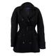 Ladies Diamond Quilted Double Breasted Padded Belted Jacket Women's Coat 8-14 [Black S 10]