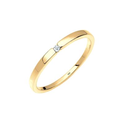 Elli DIAMONDS - Verlobung Solitär Diamant 0.015 ct. 585 Gelbgold Ringe 1 ct Damen