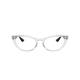 Ray-Ban VISTA Unisex 0RX4314V Sonnenbrille, Shiny Transparent/Demo Lens, 51