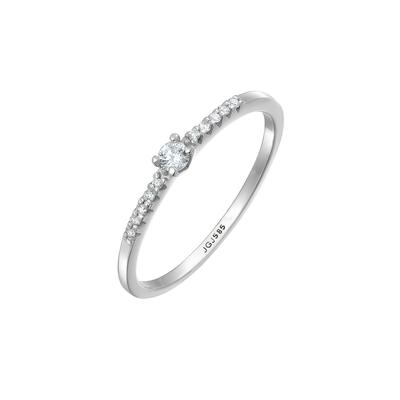 Elli DIAMONDS - Diamant Verlobung Hochzeit (0.11 ct) 585 Weißgold Ringe Damen (359.99 € / 1 ct) Image
