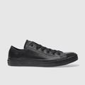 Converse all star leather mono ox trainers in black