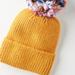 Anthropologie Accessories | Anthropologie Pick-A-Pom Yellow Ribbed Beanie Hat | Color: Yellow | Size: Os