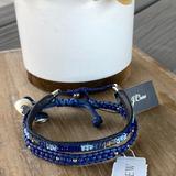J. Crew Jewelry | J. Crew Beaded Blue Bracelet Set - New! | Color: Blue/Silver | Size: Os