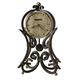 Howard Miller Vercelli Accent Mantel Clock 635-141 – Vintage Wrought-Iron, Aged Iron Finish Home Decor, Quartz Movement