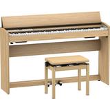 Roland F701 88-Key Modern Digital Piano with Stand and Bench (Light Oak) F701-LA