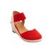 Women's The Abra Espadrille by Comfortview in Classic Red (Size 8 M)