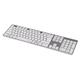 Hama Rossano Tastatur USB Silber, Weiß