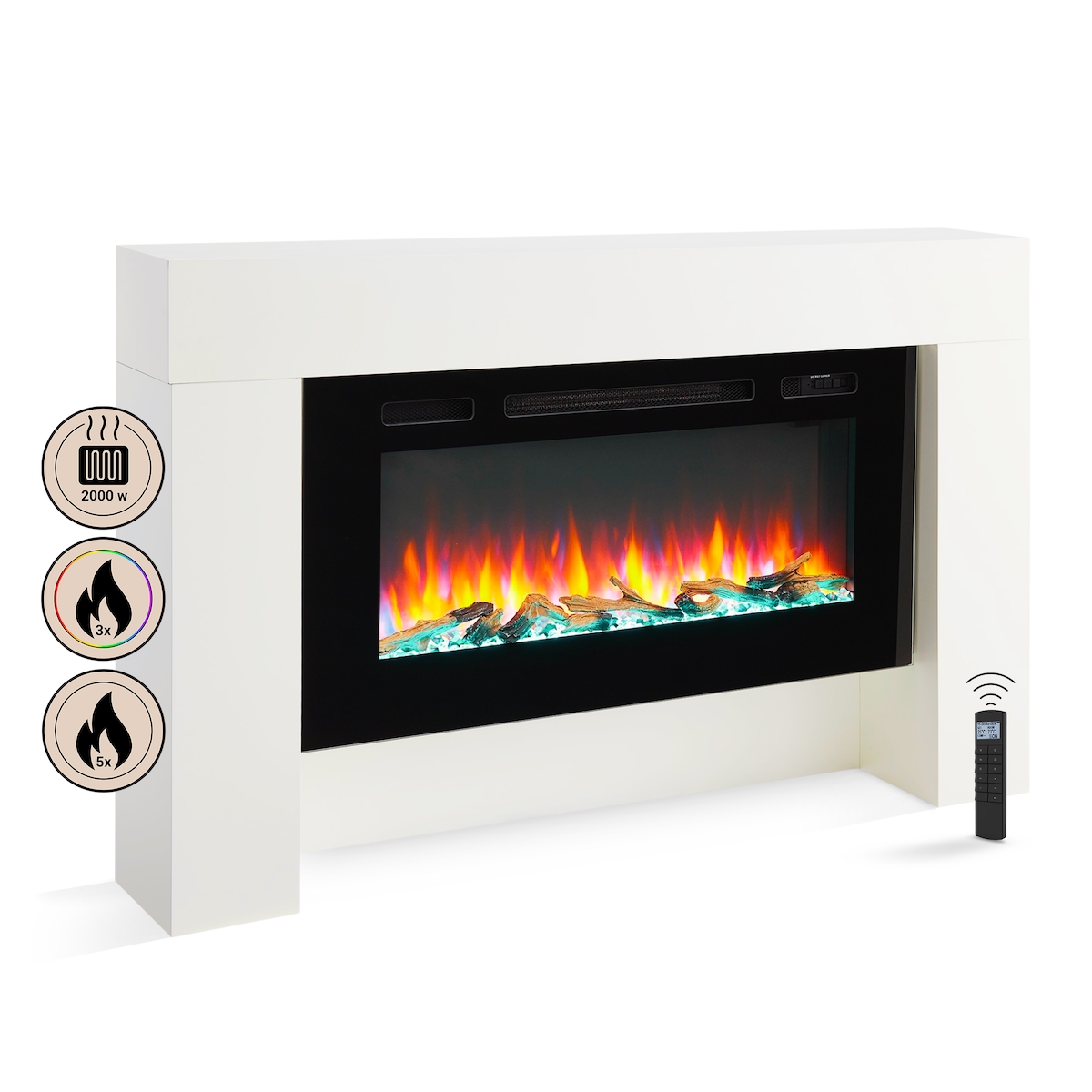 Elektrokamin BALDERIA Herkules - Standkamin - Weiss Image