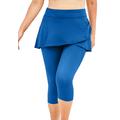 Plus Size Women's Skirted Swim Capri Pant by Swim 365 in Dream Blue (Size 18) Swimsuit Bottoms