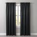 Wide Width BH Studio Room-Darkening Rod-Pocket Panel by BH Studio in Black (Size 54" W 72" L) Window Curtain