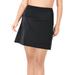 Plus Size Women's High-Waisted Swim Skirt with Built-In Brief by Swim 365 in Black (Size 28) Swimsuit Bottoms