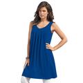 Plus Size Women's Swing Ultimate Tunic Tank by Roaman's in Ultra Blue (Size 5X) Top