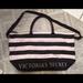 Victoria's Secret Bags | Nwot Victoria’s Secret Expandable Weekend Tote | Color: Black/Pink | Size: 24 Inches Wide X 14 Inches Tall