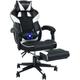 Puluomis - Gaming Stuhl Massage Computer Stuhl pu Leder verstellbare Stühle mit Fußstütze und