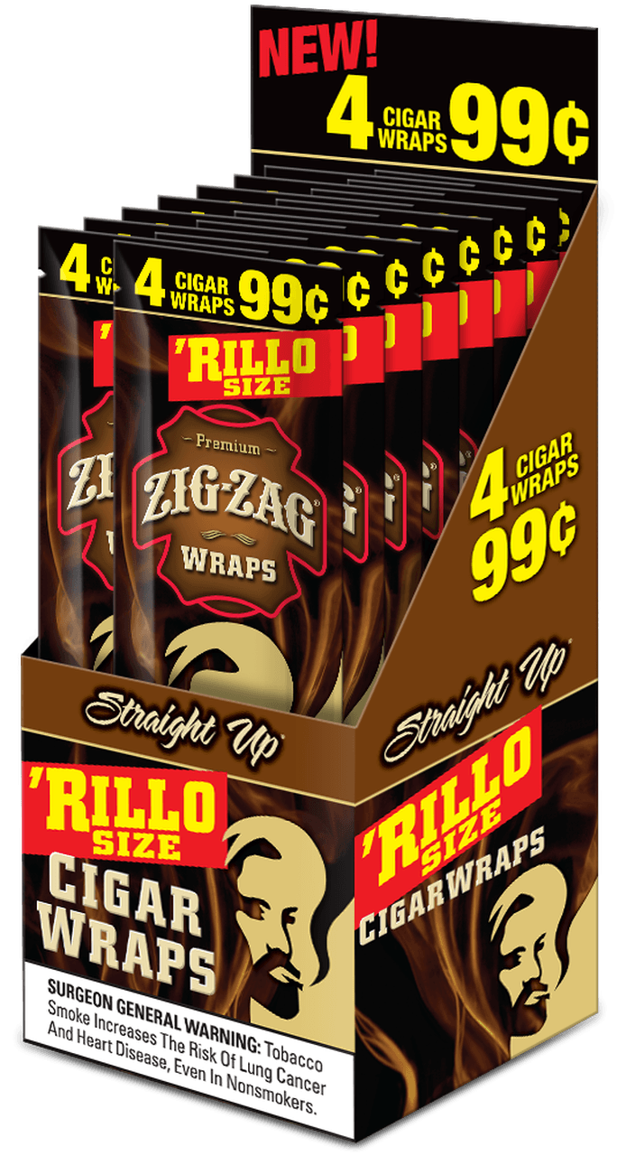 Zig Zag Straight Rillo Size Blunt Wraps