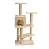 Evergreen Cat Tree, 19.7" L X 23.6" W X 50.8" H, 38.4 LBS, Brown