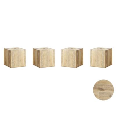 Hasena Factory-Chic Füsse Ivio 4er-Set / 30 cm / Wildeiche natur, gebürstet, geölt Image