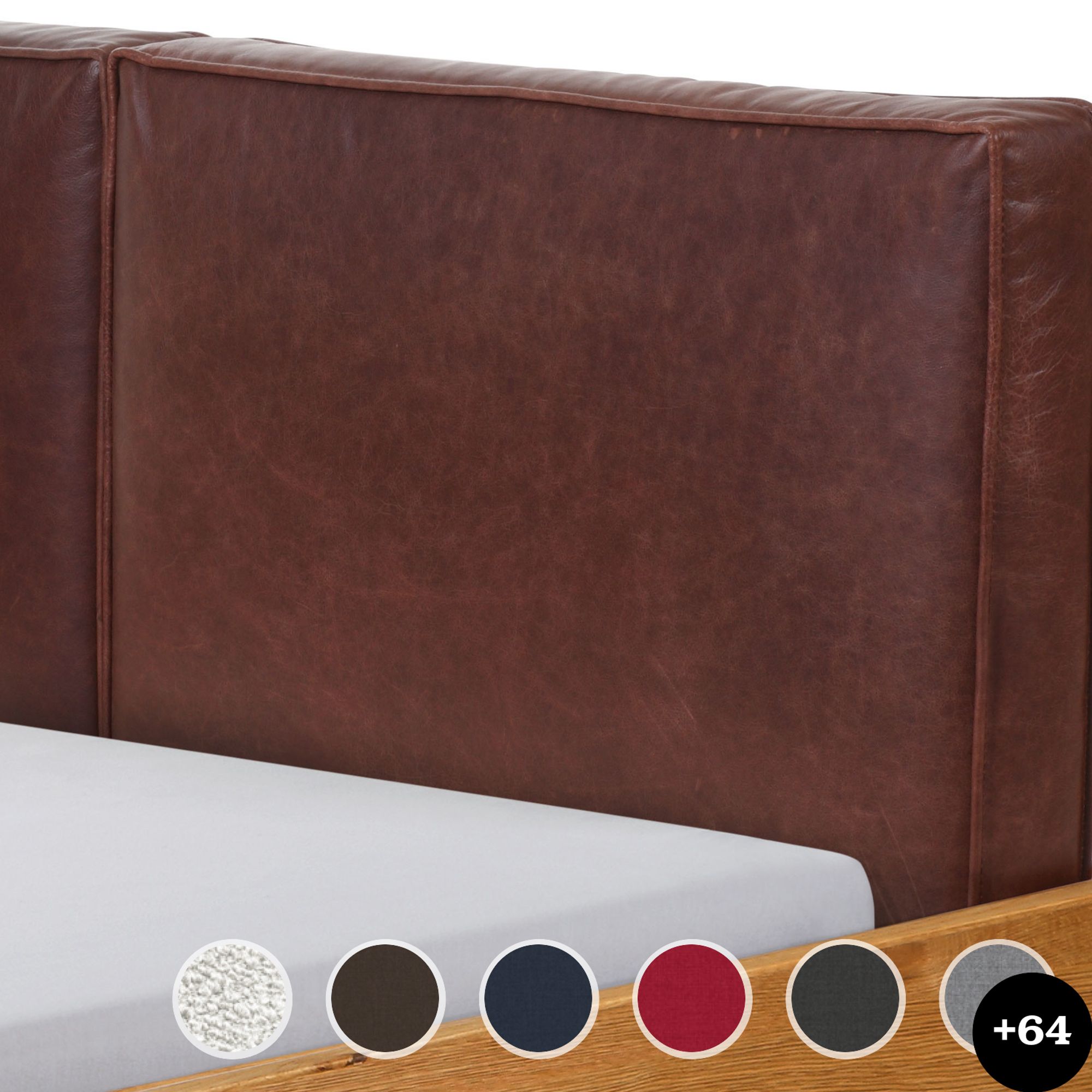 Hasena Wood-Wild Kopfteil Cena 180 cm / PK4 Echtleder 513 falda Image