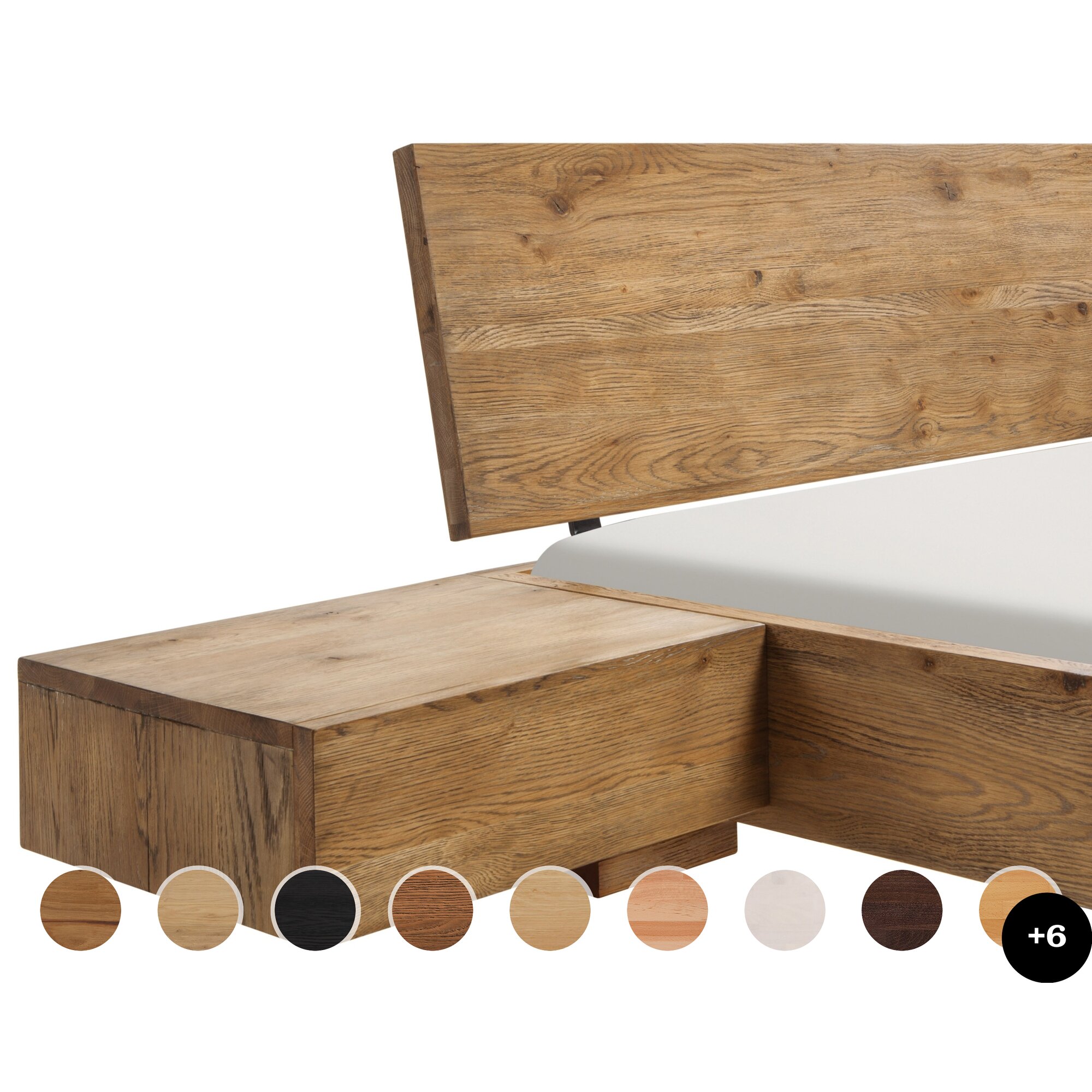 Hasena Oak-Vintage Nachttisch Caja Eiche bianco