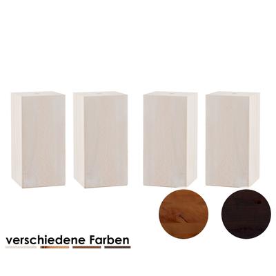 Hasena Wood-Wild Füsse Ivio 4er-Set / 10 cm / Kernbuche natur, geölt Image