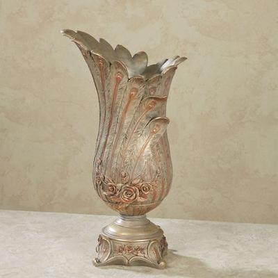 Peacock Elegance Table Vase Multi Metallic , Multi Metallic