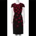 Michael Kors Dresses | Michael Kors Virgin Wool Midi Dress | Color: Black/Red | Size: 12