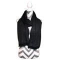 Nine West Accessories | Nine West Black Scarf With Metal Beaded Accents | Color: Black/Silver | Size: Os