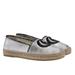 Gucci Shoes | Gucci Gg Embroidered Leather Espadrilles In Silver | Color: Black/Silver | Size: 39