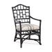 Braxton Culler Chippendale Arm Chair Upholstered/Wicker/Rattan/Fabric in Brown | 40 H x 23 W x 25 D in | Wayfair 970-029/0863-93/HAVANA
