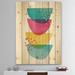 East Urban Home Minimal Spots Balance III - Mid-Century Modern Print on Natural Pine Wood Metal in Blue/Brown/Green | 32 H x 24 W x 1 D in | Wayfair