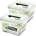 Glasslock 2 Container Food Storage Set Glass in Green | 9.125 H x 7.75 W x 6.25 D in | Wayfair RP604