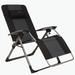 Kamp-Rite Outdoor Folding Reclining Zero Gravity Chair w/Headrest Pillow Metal in Black | 37 H x 24 W x 7 D in | Wayfair KAMPAC188