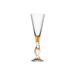 Orrefors Sparkling Devil 6 oz. Glass Flute Glass in White/Yellow | 9.06 H x 2.72 W in | Wayfair 6267940