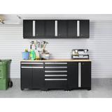 NewAge Products Pro Series Garage Storage Cabinet Set in Black | 84.75 H x 184 W x 24 D in | Wayfair 64200