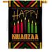 Breeze Decor Kwanzaa Greeting 2-Sided Polyester 40 x 28 in. House Flag in Black/Orange | 40 H x 28 W in | Wayfair BD-KW-H-114234-IP-BO-D-US20-BD