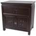 World Menagerie Hightower 1 - Drawer Solid Wood Nightstand Wood in Brown | 22 H x 22 W x 14 D in | Wayfair ST-PA102D-D