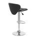 Orren Ellis Boca Adjustable Height Swivel Bar Stool Leather/Metal/Faux leather in Black | 18 W x 18 D in | Wayfair 06304A73DBAB4ABBBA14B5616F1BB1D9